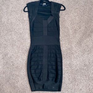 Black French connection bandage dress size 0